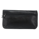 GIVENCHY Clutch Bag Leather Black Gold Auth am9079-2