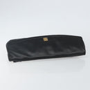 GIVENCHY Clutch Bag Leather Black Gold Auth am9079-5