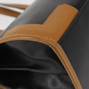 MORABITO Hand Bag Leather Navy Gold Auth am9080-9