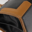 MORABITO Hand Bag Leather Navy Gold Auth am9080-15