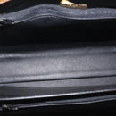 MORABITO Hand Bag Leather Navy Gold Auth am9080-11