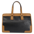 MORABITO Hand Bag Leather Navy Gold Auth am9080-2