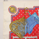 HERMES Carre 90 Scarf ""SELLES A HOUSSE"" Silk Red Auth am9081-2