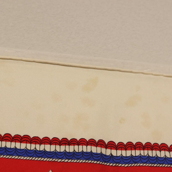 HERMES Carre 90 Scarf ""SELLES A HOUSSE"" Silk Red Auth am9081