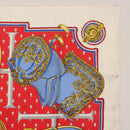 HERMES Carre 90 Scarf ""SELLES A HOUSSE"" Silk Red Auth am9081-5