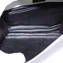 BALLY Chain Shoulder Bag Leather White Gold Auth am9085-11