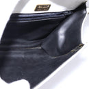 BALLY Chain Shoulder Bag Leather White Gold Auth am9085-19