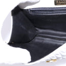 BALLY Chain Shoulder Bag Leather White Gold Auth am9085-20