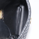 BALLY Chain Shoulder Bag Leather Black Gold Auth am9086-12