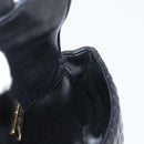 BALLY Chain Shoulder Bag Leather Black Gold Auth am9086-19