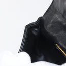 BALLY Chain Shoulder Bag Leather Black Gold Auth am9086-20