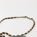 BALLY Chain Shoulder Bag Leather Black Gold Auth am9086-14