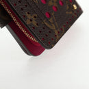 LOUIS VUITTON Monogram Perfo Compact Zip Wallet Fuchsia M95188 LV Auth am9095V-15