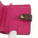 LOUIS VUITTON Monogram Perfo Compact Zip Wallet Fuchsia M95188 LV Auth am9095V-19