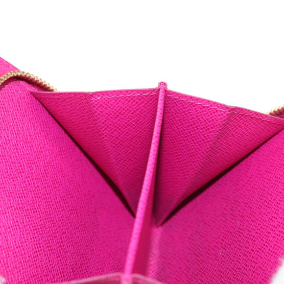 LOUIS VUITTON Monogram Perfo Compact Zip Wallet Fuchsia M95188 LV Auth am9095V