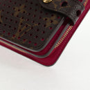 LOUIS VUITTON Monogram Perfo Compact Zip Wallet Fuchsia M95188 LV Auth am9095V-14