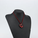 Baccarat Heart Necklace Crystal glass Red Auth am9096-13