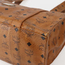 MCM Logogram Vicetos Shoulder Bag PVC Leather Brown Gold Auth am9099-9