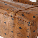 MCM Logogram Vicetos Shoulder Bag PVC Leather Brown Gold Auth am9099-15