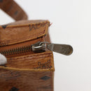 MCM Logogram Vicetos Shoulder Bag PVC Leather Brown Gold Auth am9099-10