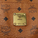 MCM Logogram Vicetos Shoulder Bag PVC Leather Brown Gold Auth am9099-12