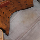 MCM Logogram Vicetos Shoulder Bag PVC Leather Brown Gold Auth am9099-11