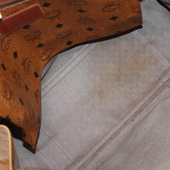 MCM Logogram Vicetos Shoulder Bag PVC Leather Brown Gold Auth am9099