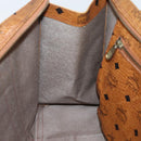 MCM Logogram Vicetos Shoulder Bag PVC Leather Brown Gold Auth am9099-18