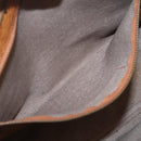 MCM Logogram Vicetos Shoulder Bag PVC Leather Brown Gold Auth am9099-19