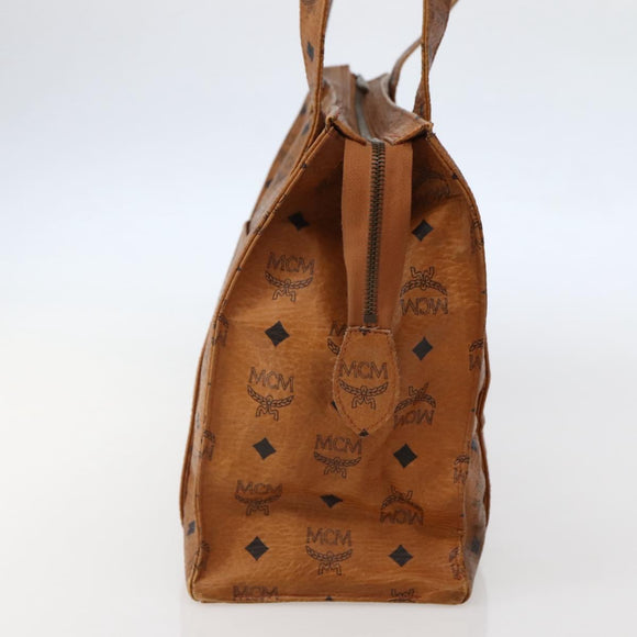 MCM Logogram Vicetos Shoulder Bag PVC Leather Brown Gold Auth am9099