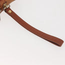 MCM Logogram Vicetos Clutch Bag PVC Leather Brown Gold Auth am9101-7