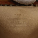 MCM Logogram Vicetos Clutch Bag PVC Leather Brown Gold Auth am9102-14