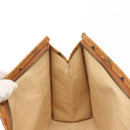 MCM Logogram Vicetos Clutch Bag PVC Leather Brown Gold Auth am9102-17