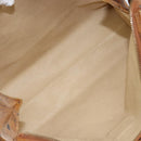 MCM Logogram Vicetos Clutch Bag PVC Leather Brown Gold Auth am9104-16