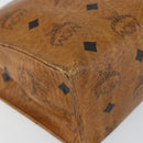 MCM Logogram Vicetos Clutch Tas PVC Leer Bruin Goud Auth am9104-14