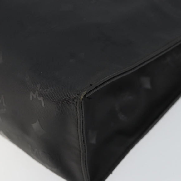 MCM Logogram Vicetos Clutch Bag PVC Black Auth am9105