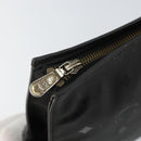 MCM Logogram Vicetos Clutch Bag PVC Black Auth am9105-14