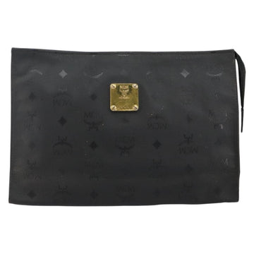 MCM Logogram Vicetos Clutch Bag PVC Black Auth am9105 - 0