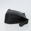 MCM Logogram Vicetos Clutch Bag PVC Black Auth am9105-4