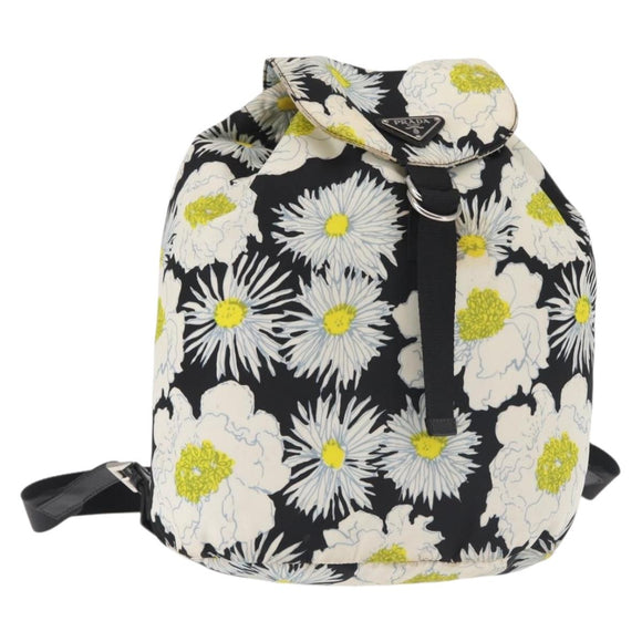 PRADA Backpack Nylon Black Silver Auth am9106