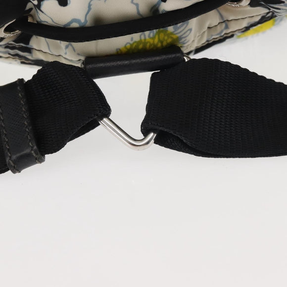 PRADA Backpack Nylon Black Silver Auth am9106