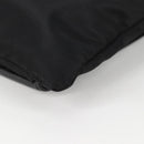 PRADA Clutch Bag Saffiano Nylon Zwart Zilver Auth am9108V-16