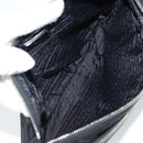 PRADA Clutch Bag Saffiano Nylon Black Silver Auth am9108V-11