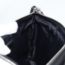 PRADA Clutch Bag Saffiano Nylon Black Silver Auth am9108V-20