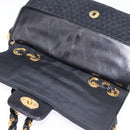 BALLY Chain Shoulder Bag Nylon Black Gold Auth am9111-10