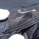 BALLY Chain Shoulder Bag Nylon Black Gold Auth am9111-12