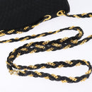 BALLY Chain Shoulder Bag Nylon Black Gold Auth am9111-7