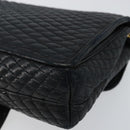 BALLY Chain Shoulder Bag Leather Black Gold Auth am9112-15