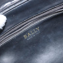 BALLY Chain Shoulder Bag Leather Black Gold Auth am9112-19
