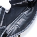 BALLY Chain Shoulder Bag Leather Black Gold Auth am9112-11